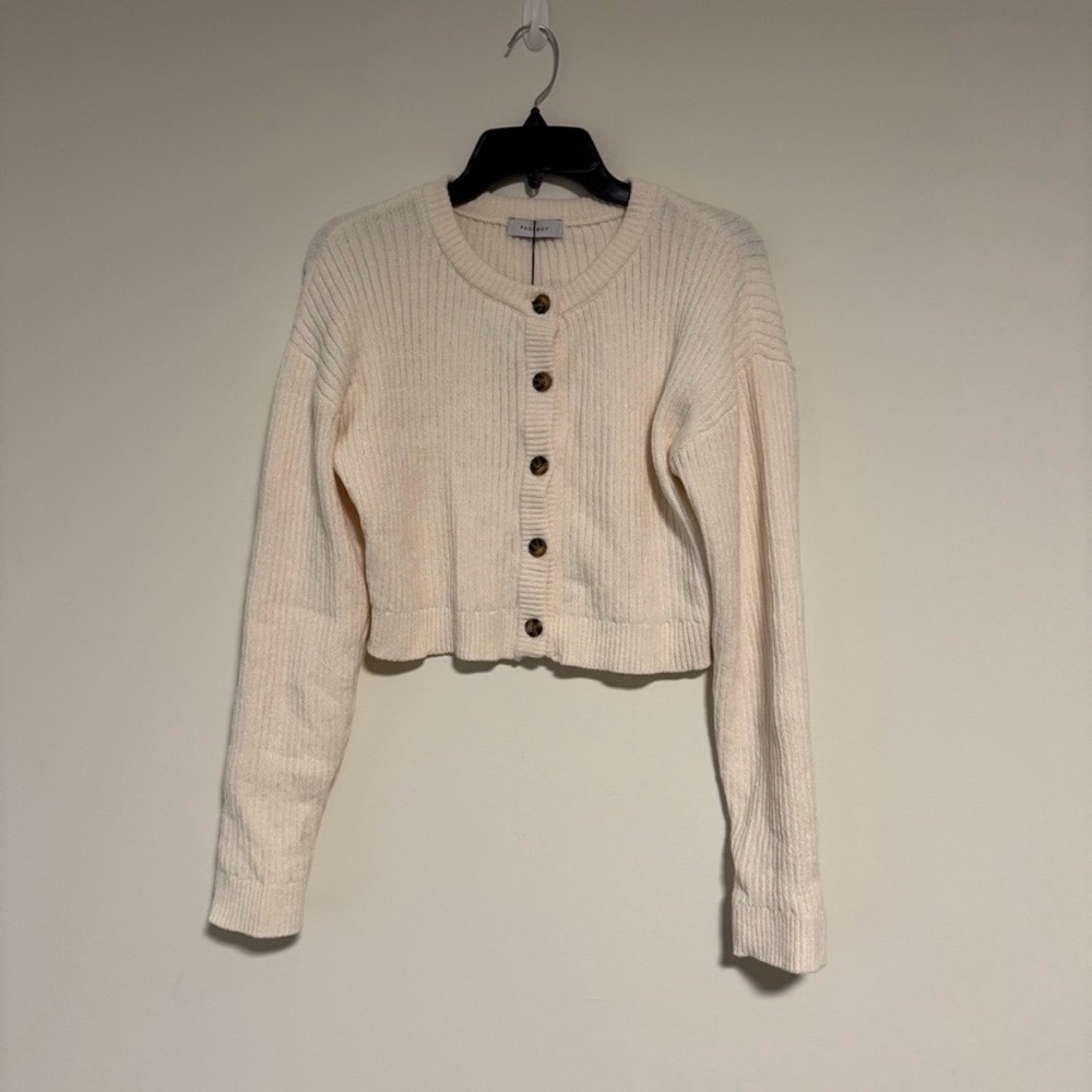 Pageboy Cream Cropped Button Up Cardigan